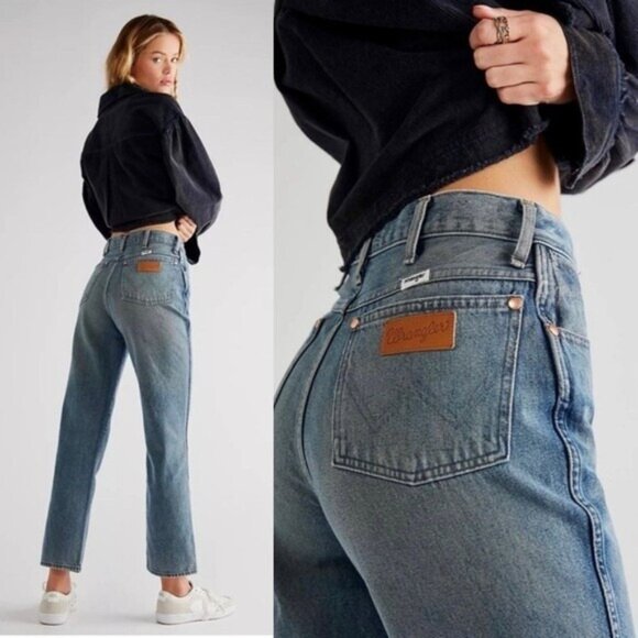 Wrangler Wild West 603 High Rise Straight Jeans Peach Tint Womens 27x28 - Picture 1 of 4
